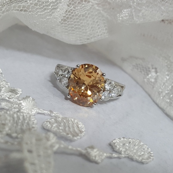 Jewelry - Champagne and White Cubic Zirconia in S925